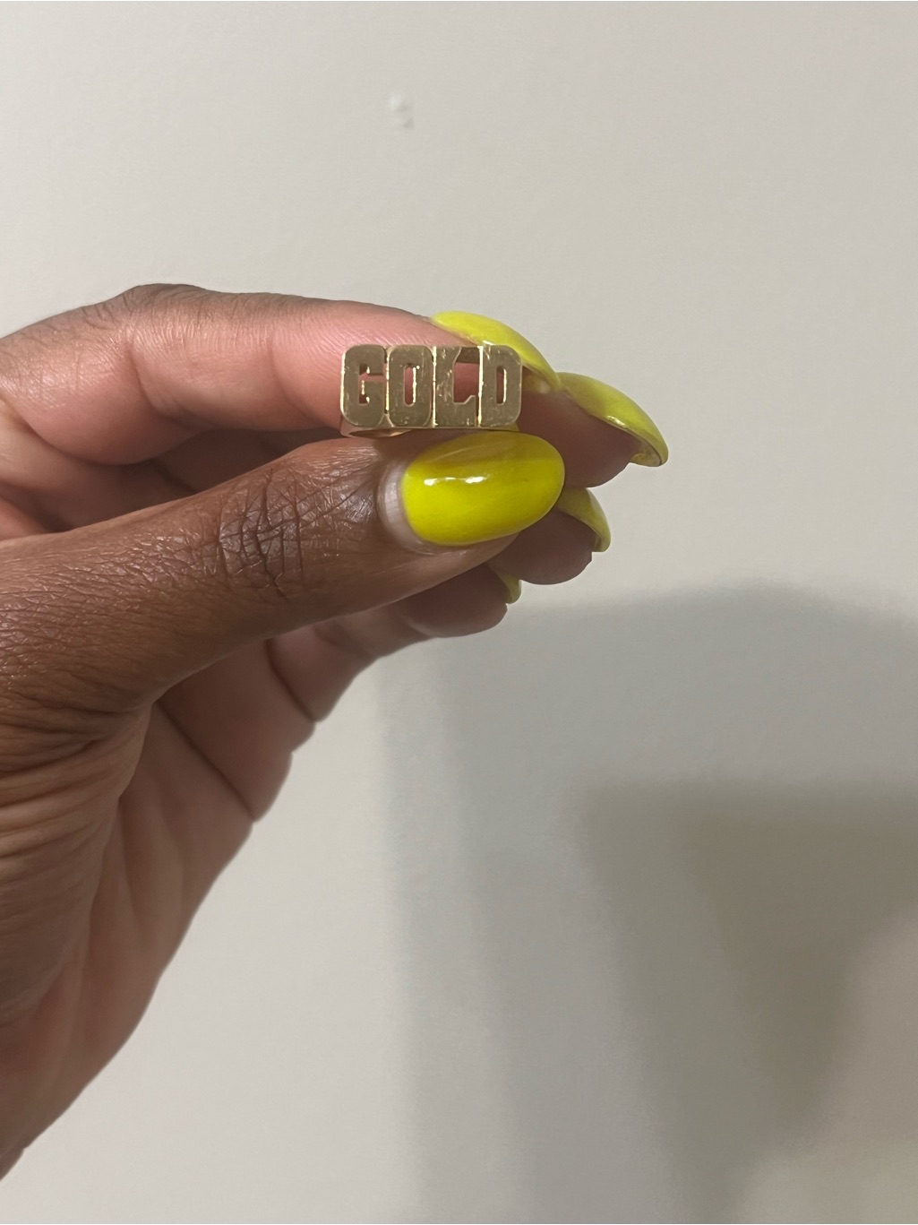 14k Solid Gold Letter Ring